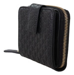 Gucci Black Leather GG Microguccissima French Wallet - Sunset Boutique