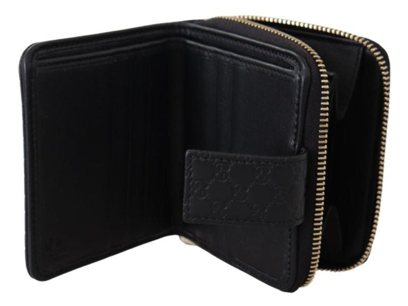 Gucci Black Leather GG Microguccissima French Wallet - Sunset Boutique