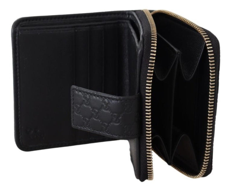Gucci Black Leather GG Microguccissima French Wallet - Sunset Boutique