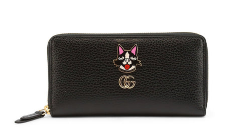 Gucci Marmont Limited Edition Bosco Continental Zip Black Wallet - Sunset Boutique