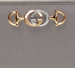 Gucci Zumi Zip Around Gray Long Wallet - Sunset Boutique