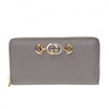 Gucci Zumi Zip Around Gray Long Wallet - Sunset Boutique