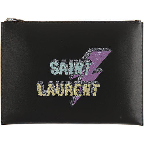 Saint Laurent Black Leather Rider Tablet Case - Premium Bags from SAINT LAURENT - Just $595! Shop now at Sunset Boutique